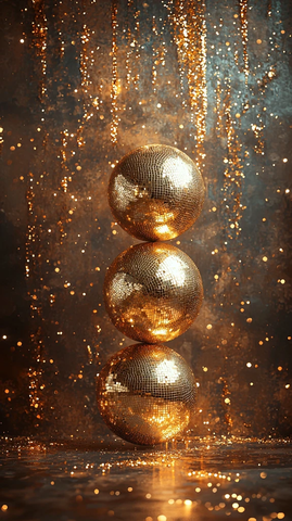 金色复古迪斯科球