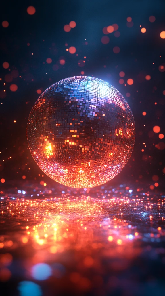 炫彩旋转迪斯科灯球