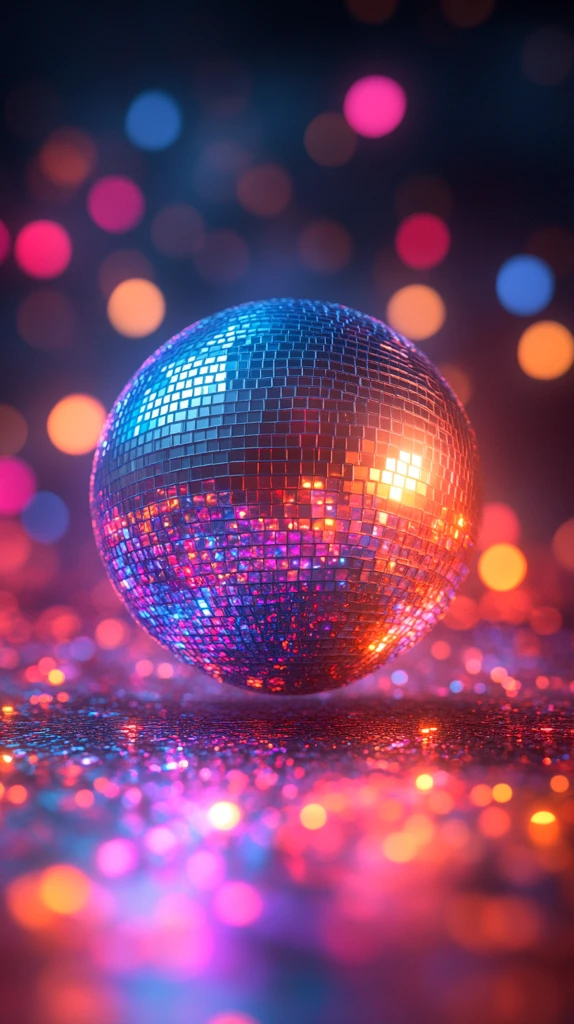 炫彩旋转迪斯科灯球