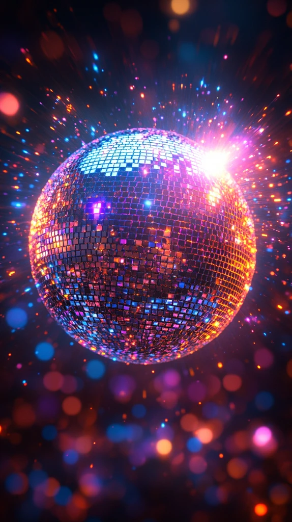 炫彩旋转迪斯科灯球