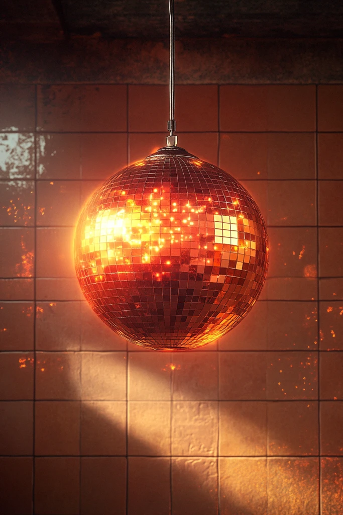 迪斯科球与瓷砖