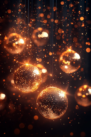 金色迪斯科球