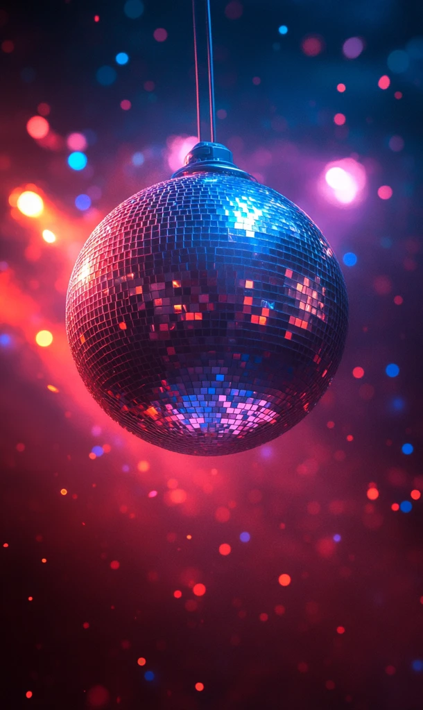 彩色灯光球背景模糊