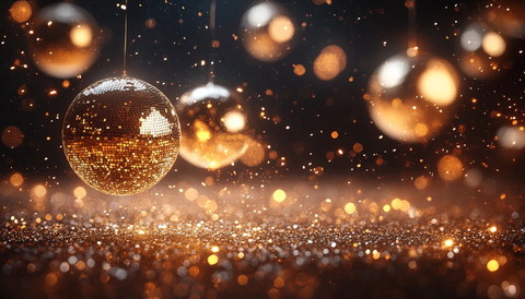 金色背景球体绽放