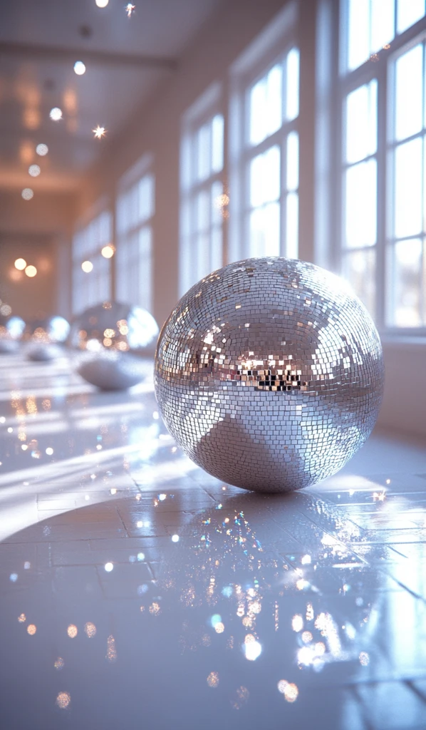 银色迪斯科球背景