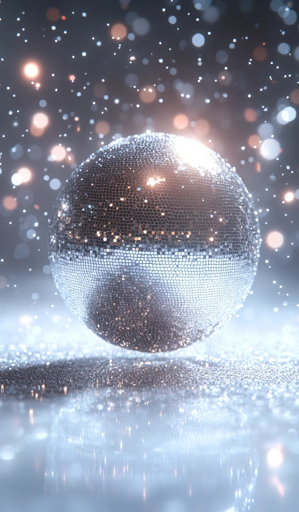 银色迪斯科球背景