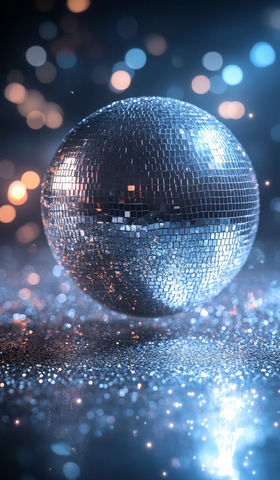银色迪斯科球背景