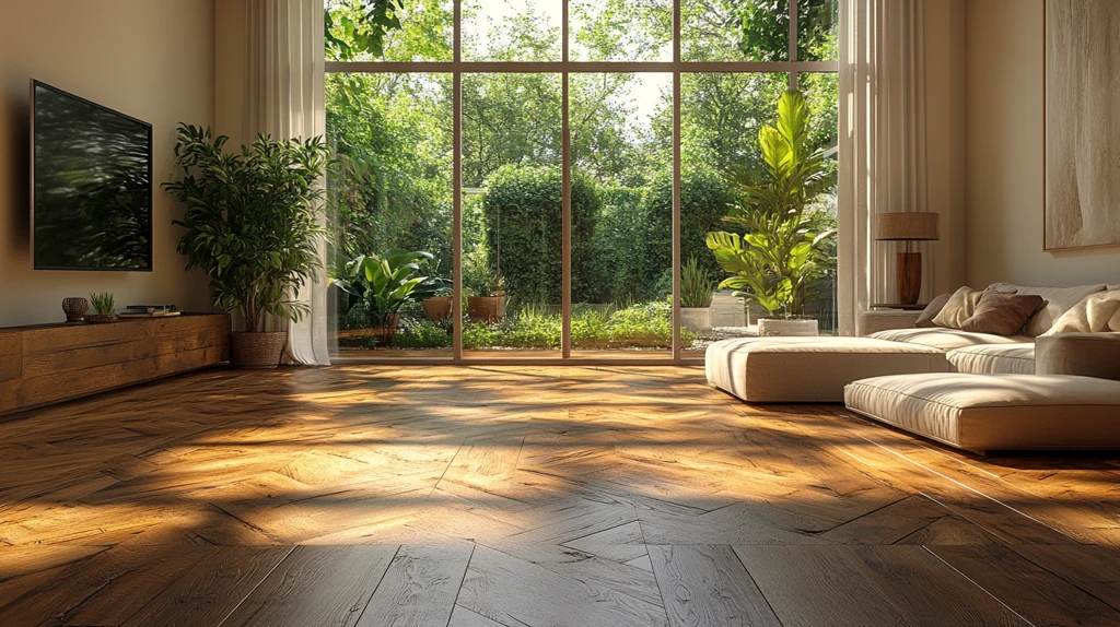 木地板特写视角