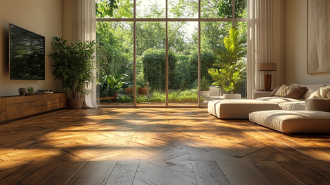 木地板特写视角