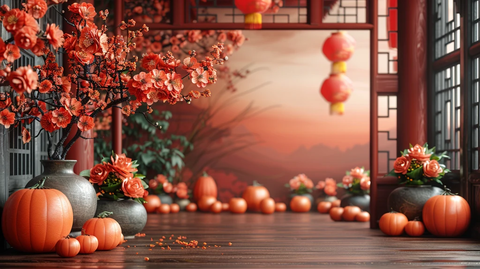 中秋月圆色彩块