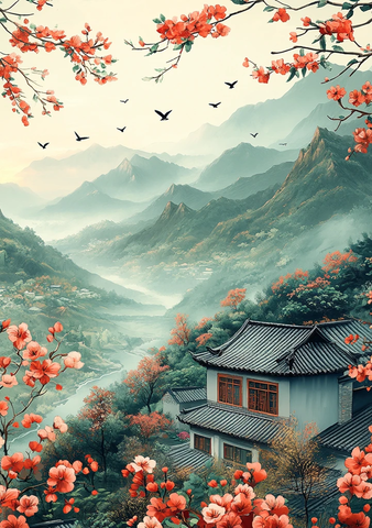 燕飞山河春意浓