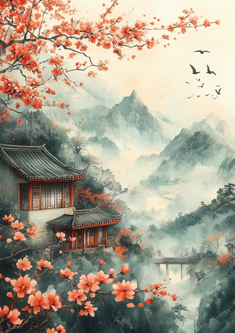 燕飞山河春意浓