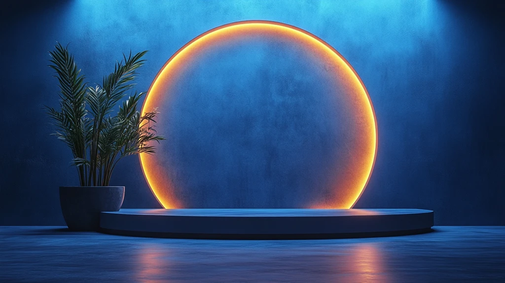 圆形展示架照明