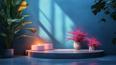 圆形展示架照明