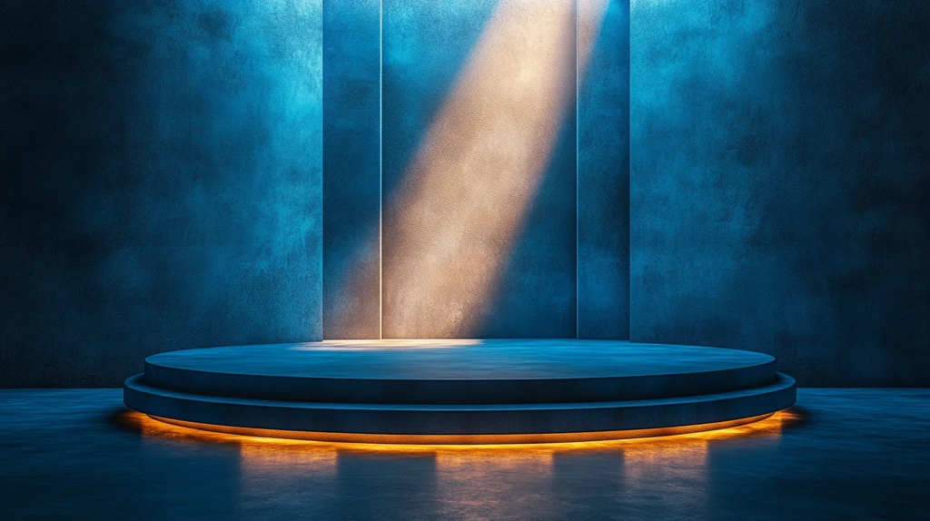 圆形展示架照明