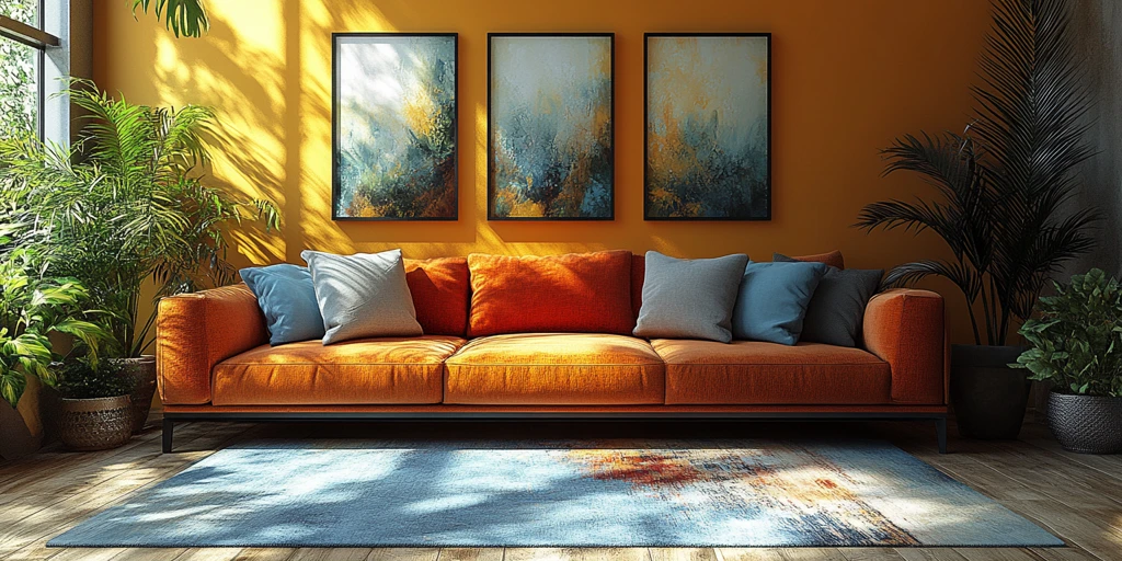 木地板与明亮客厅