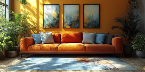 木地板与明亮客厅