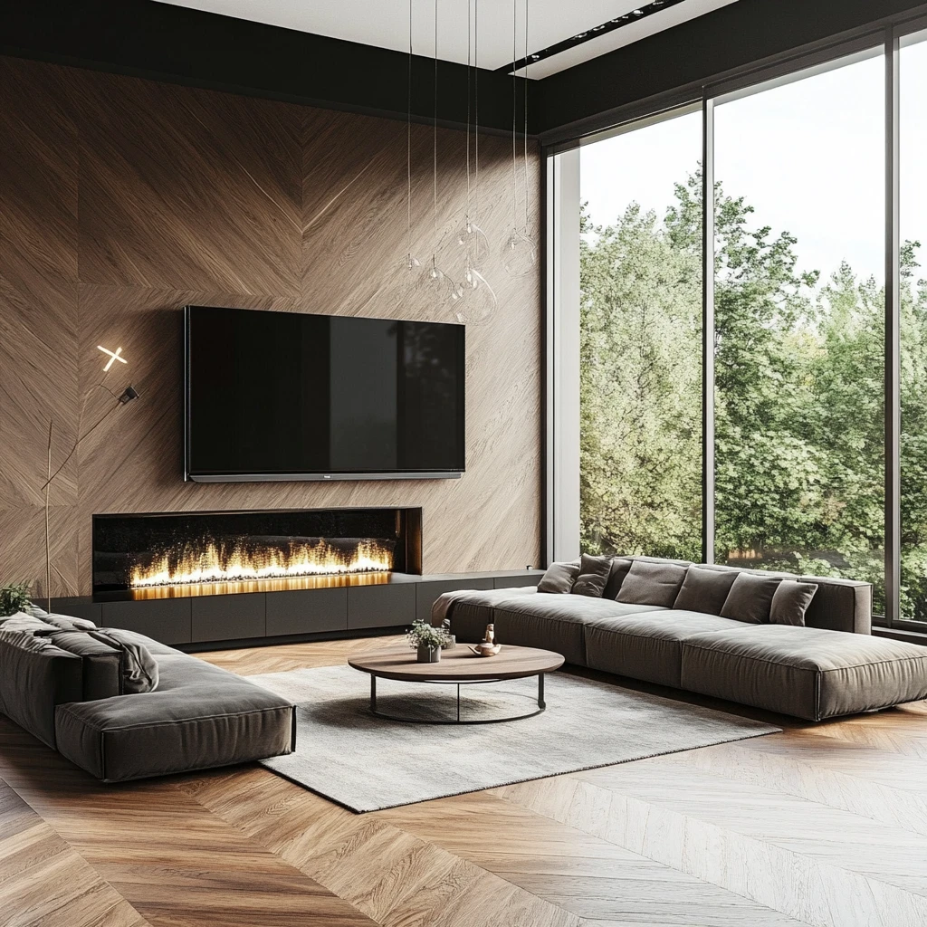 大窗角椅木地板