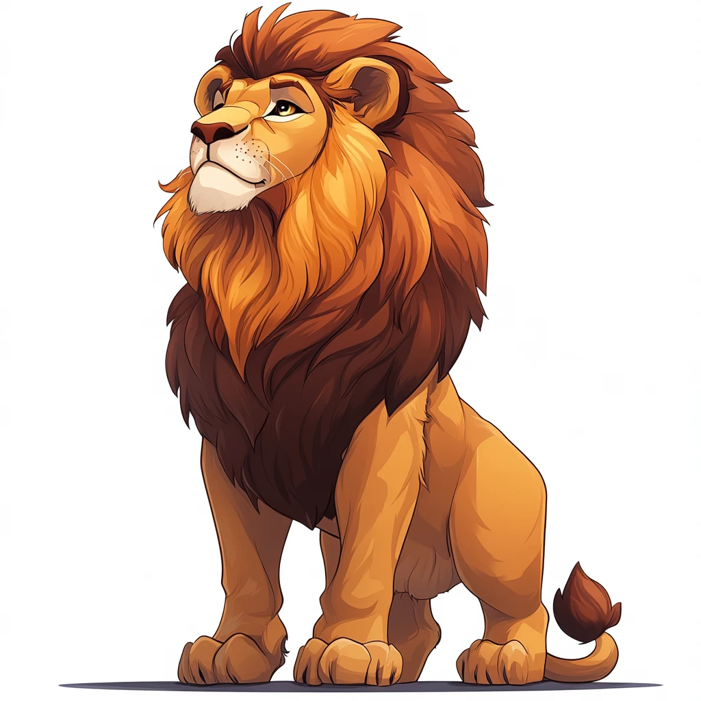 狮子侧面站立图