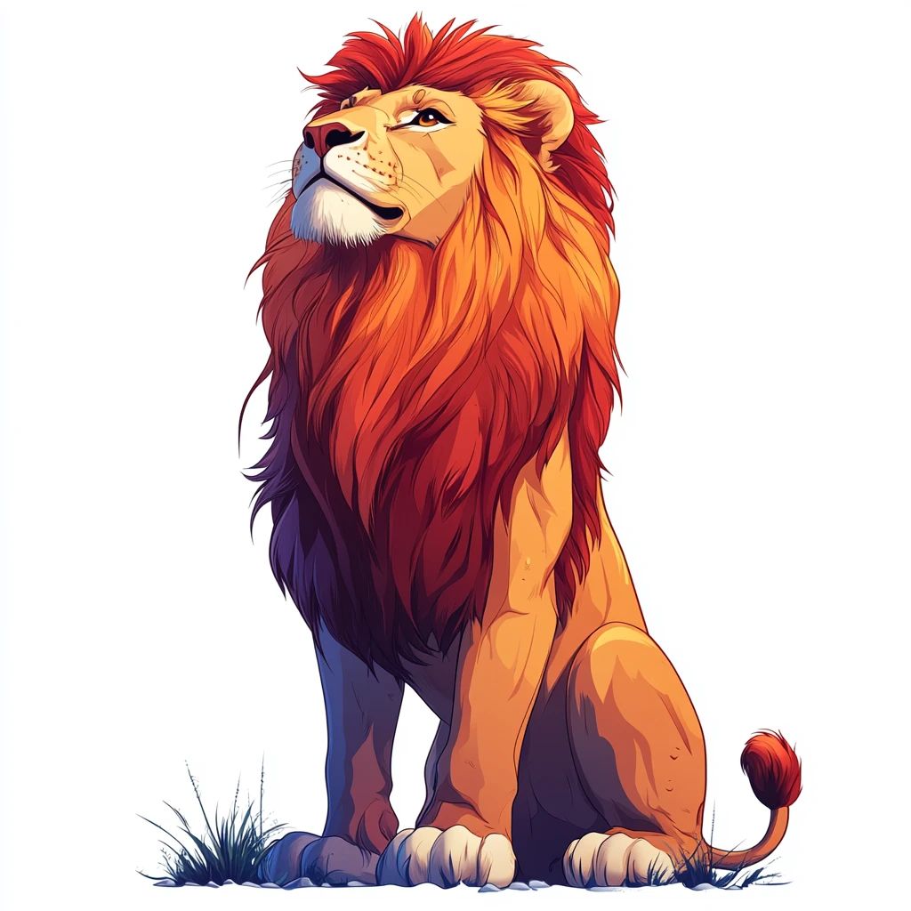 狮子侧面站立图