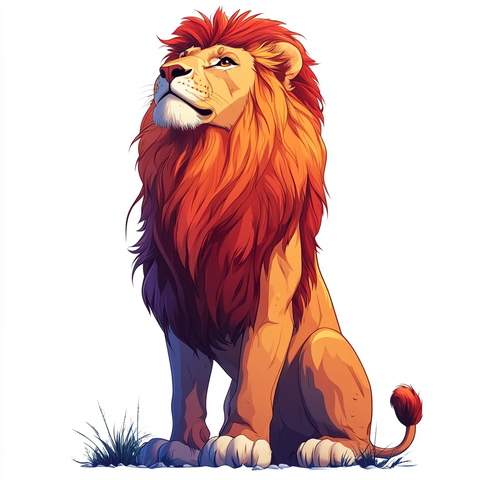 狮子侧面站立图