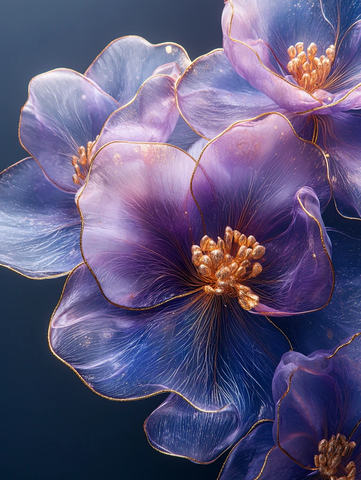 金边酒精墨水花