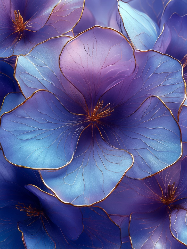 金边酒精墨水花