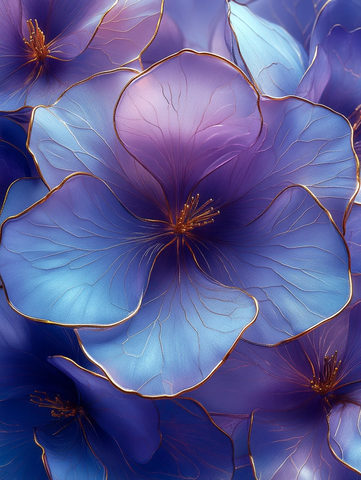 金边酒精墨水花