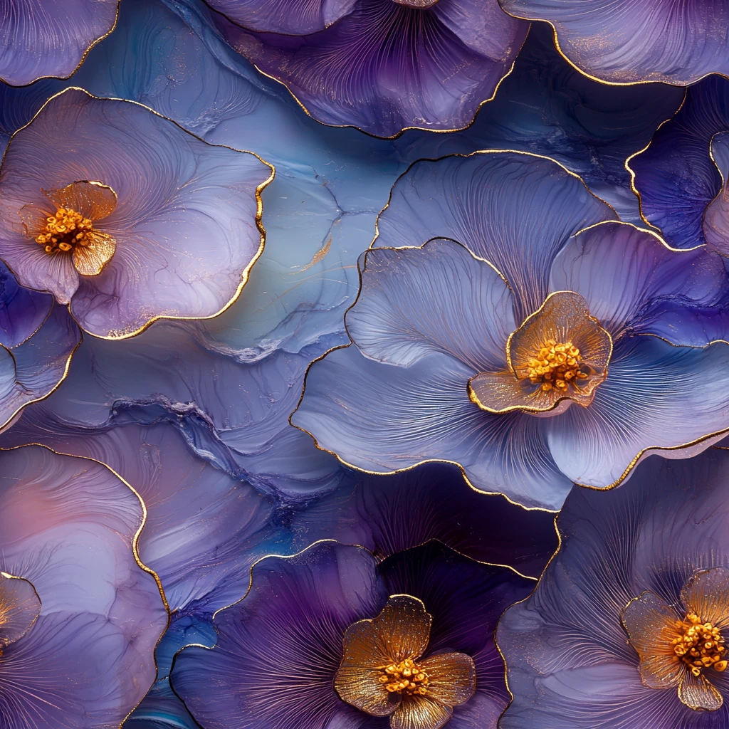 酒精墨水花卉图案