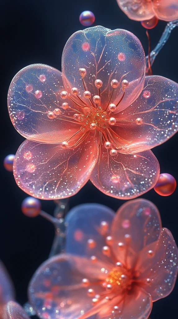 三色花朵粘液设计