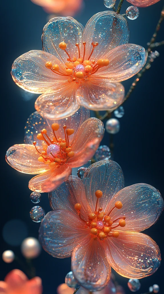 三色花朵粘液设计