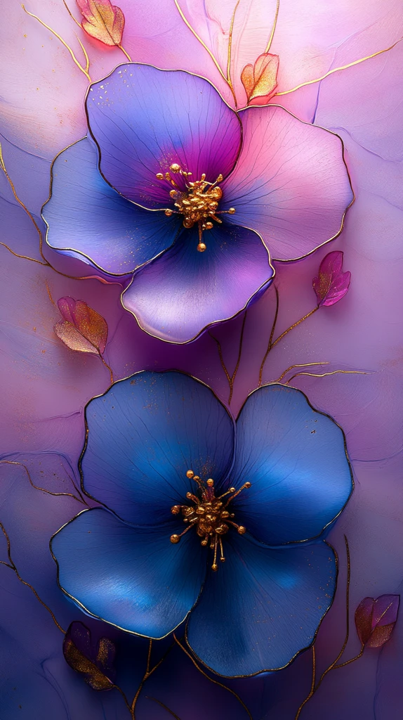 金色花瓣梦幻图案