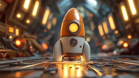 太空火箭卡通图