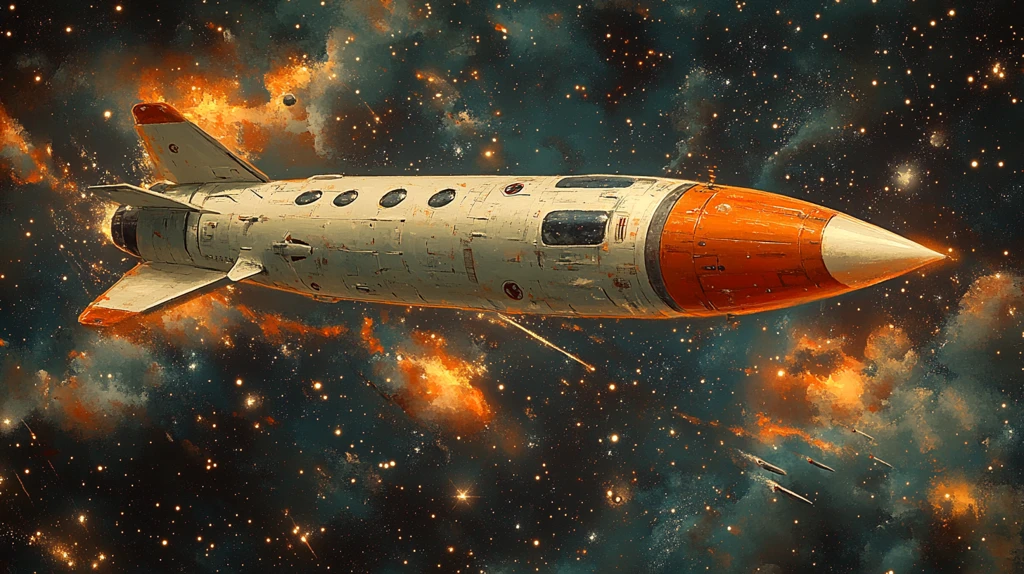 太空火箭卡通图