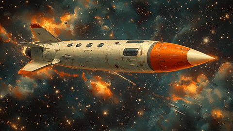 太空火箭卡通图