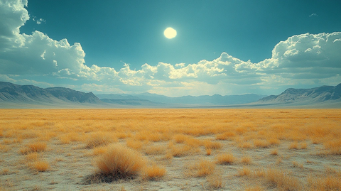 沙漠中沙丘的黑白影像