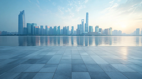 现代化城市建筑鸟瞰全景