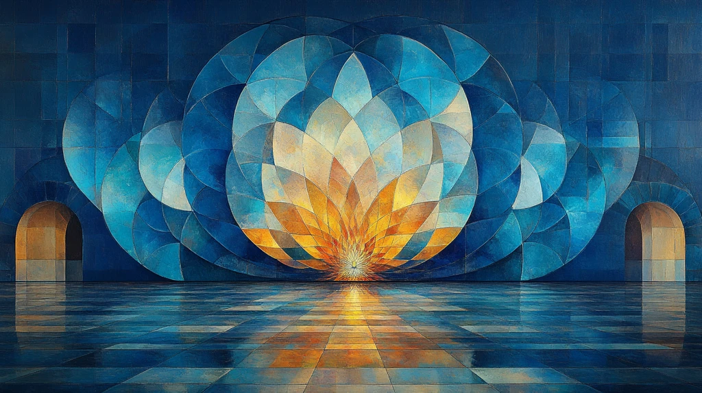 东方明珠塔倒影视角下的城市景观