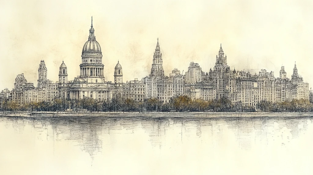 水边的城市建筑景观