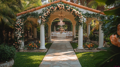 白色婚礼拱门装饰