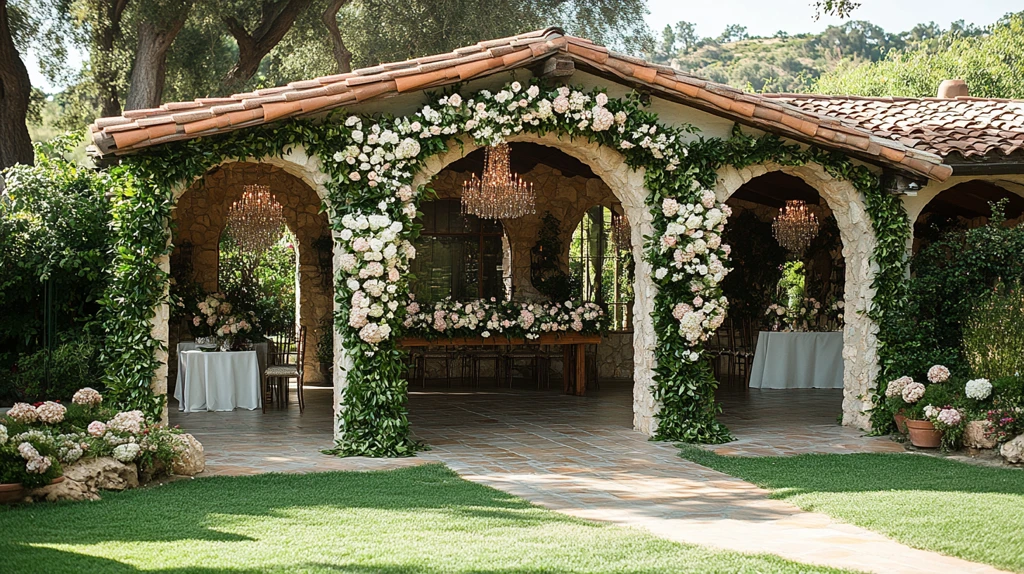 白色婚礼拱门装饰