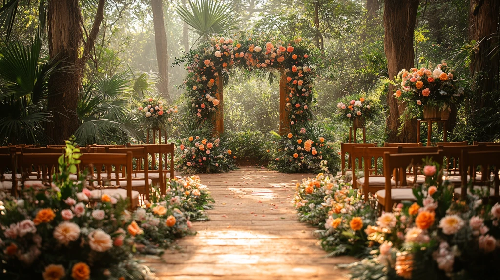 花园婚礼仪式装饰