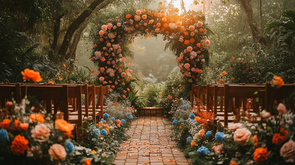 花园婚礼仪式装饰