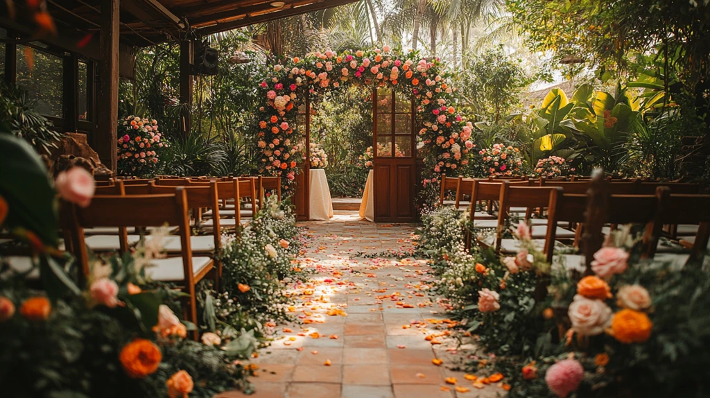 花园婚礼仪式装饰