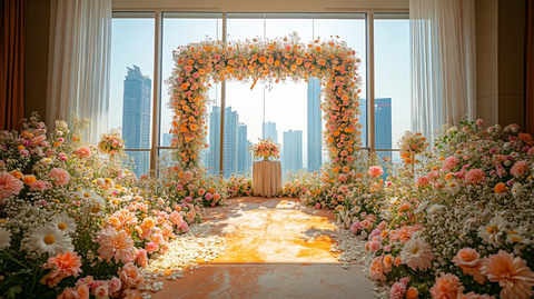 高窗花饰婚礼场景