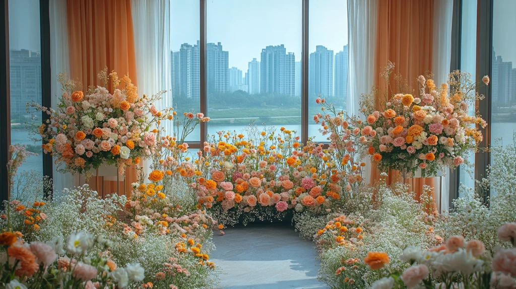 高窗花饰婚礼场景