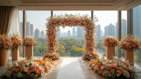 高窗花饰婚礼场景