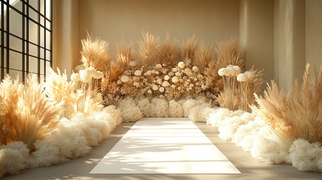 婚礼装饰与白地毯