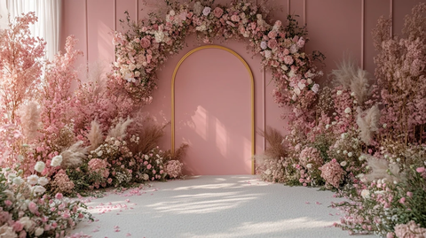 婚礼舞台花艺背景