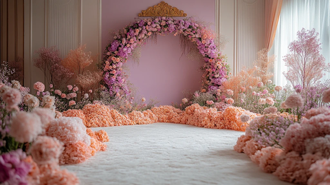 婚礼舞台花艺背景